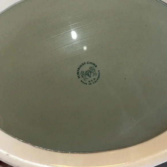 Flintridge china, made in California flowered dish. Free with bundle! - Picture 3 of 8